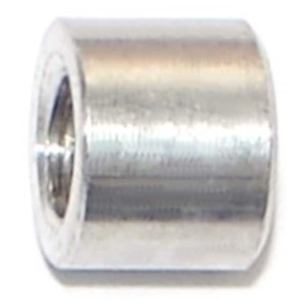 Midwest Fastener Round Spacer, #10 Screw Size, Aluminum, 1/4 in Overall Lg, 10 PK 76531 - main